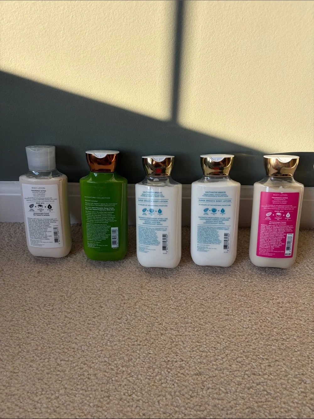 Bath & Body Works Body Lotions Lot, set of 5 NEW